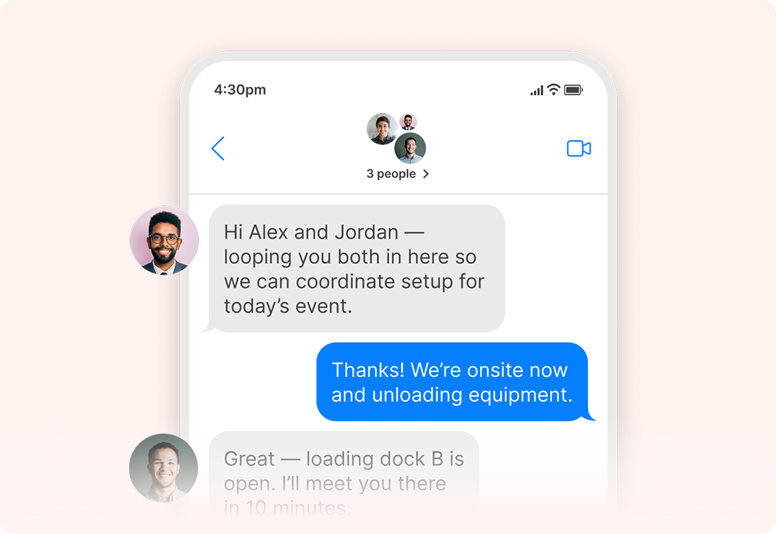 Group Messaging Card